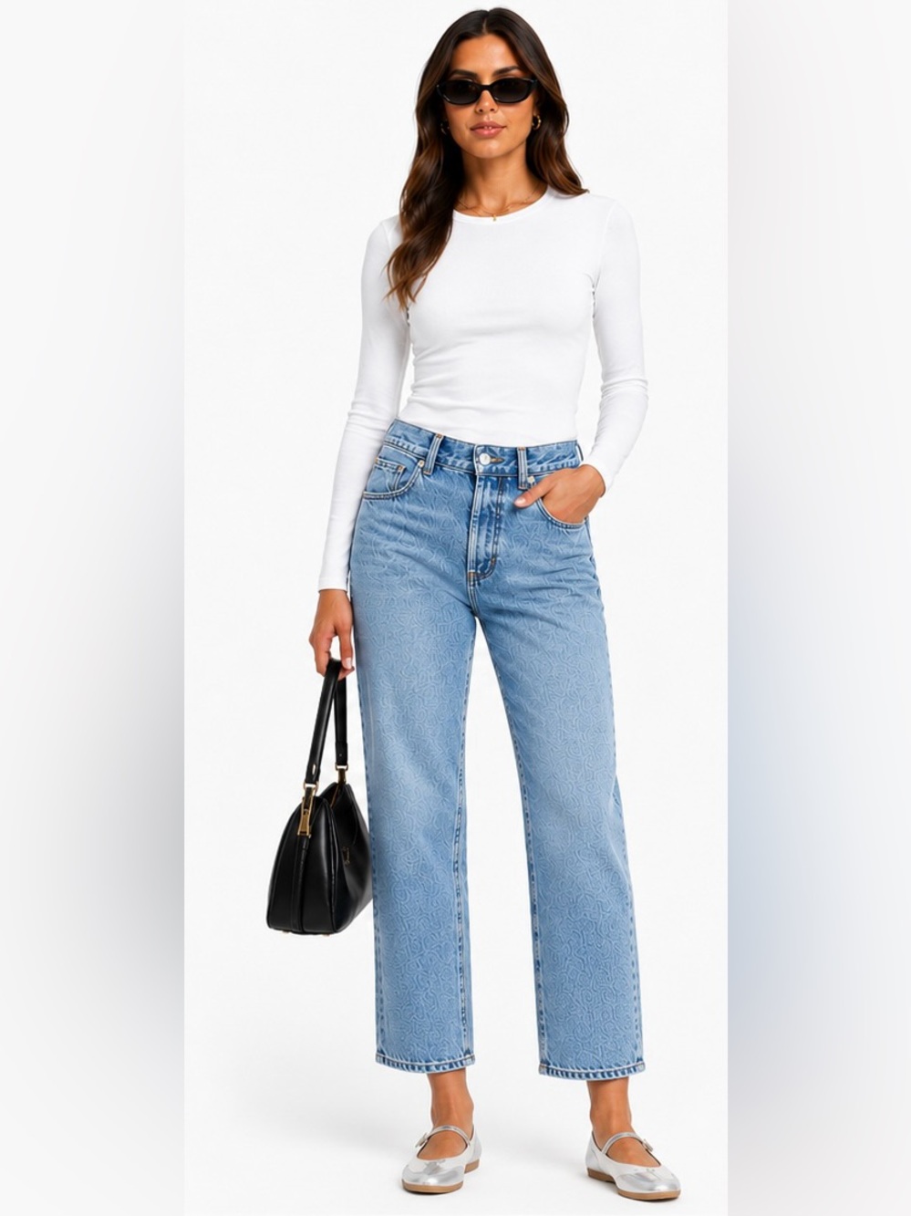 Daily Blue Hype Classic Straight Leg Cropped Jeans in Tahoe